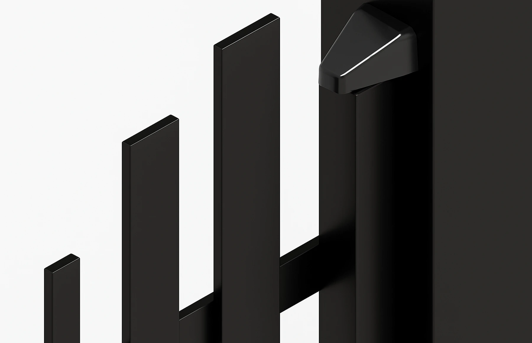 Poarta auto batanta aluminiu 3000x1800mm, prefabricat, model Light Wave, Negru, Gama Light