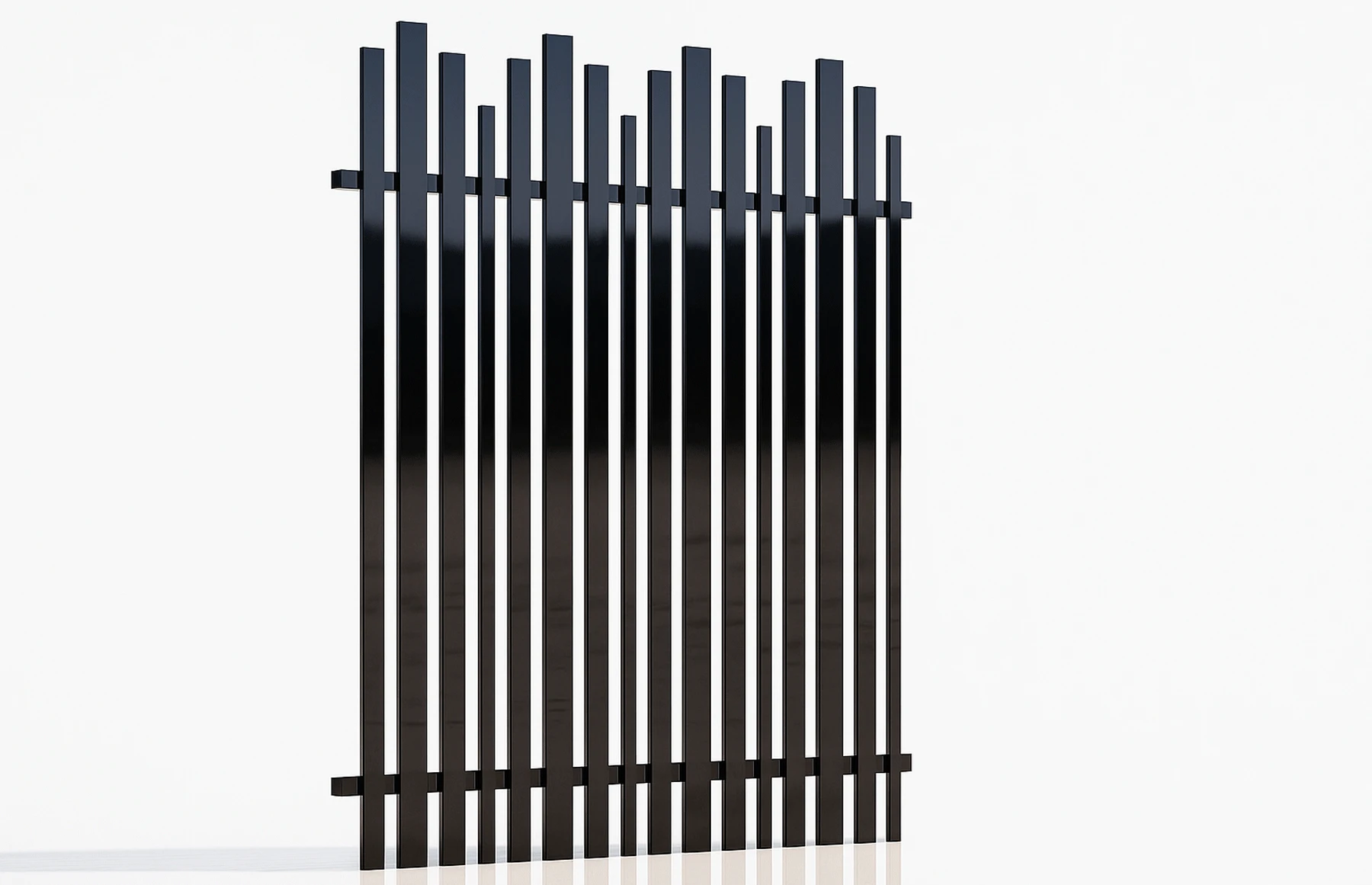 Gard metalic din aluminiu, model Light Wave, 2000x1500mm, Gama Light