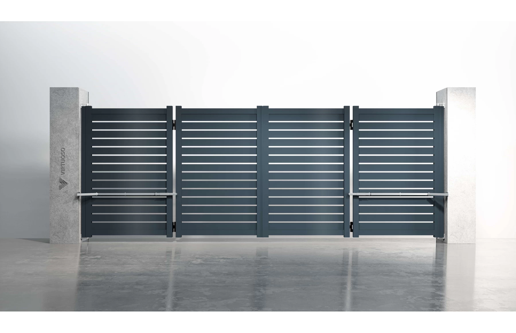 Poarta bi-fold articulata metalica din aluminiu, model Taurus