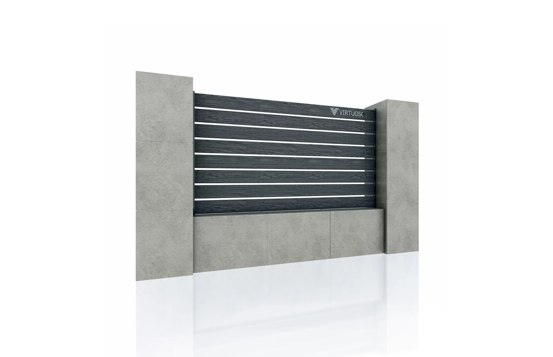 Gard WPC Cu Placaj Ares Aluminiu