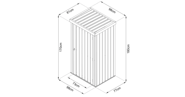Magazie dulap depozitare gradina GoodBox Small, casuta depozitare