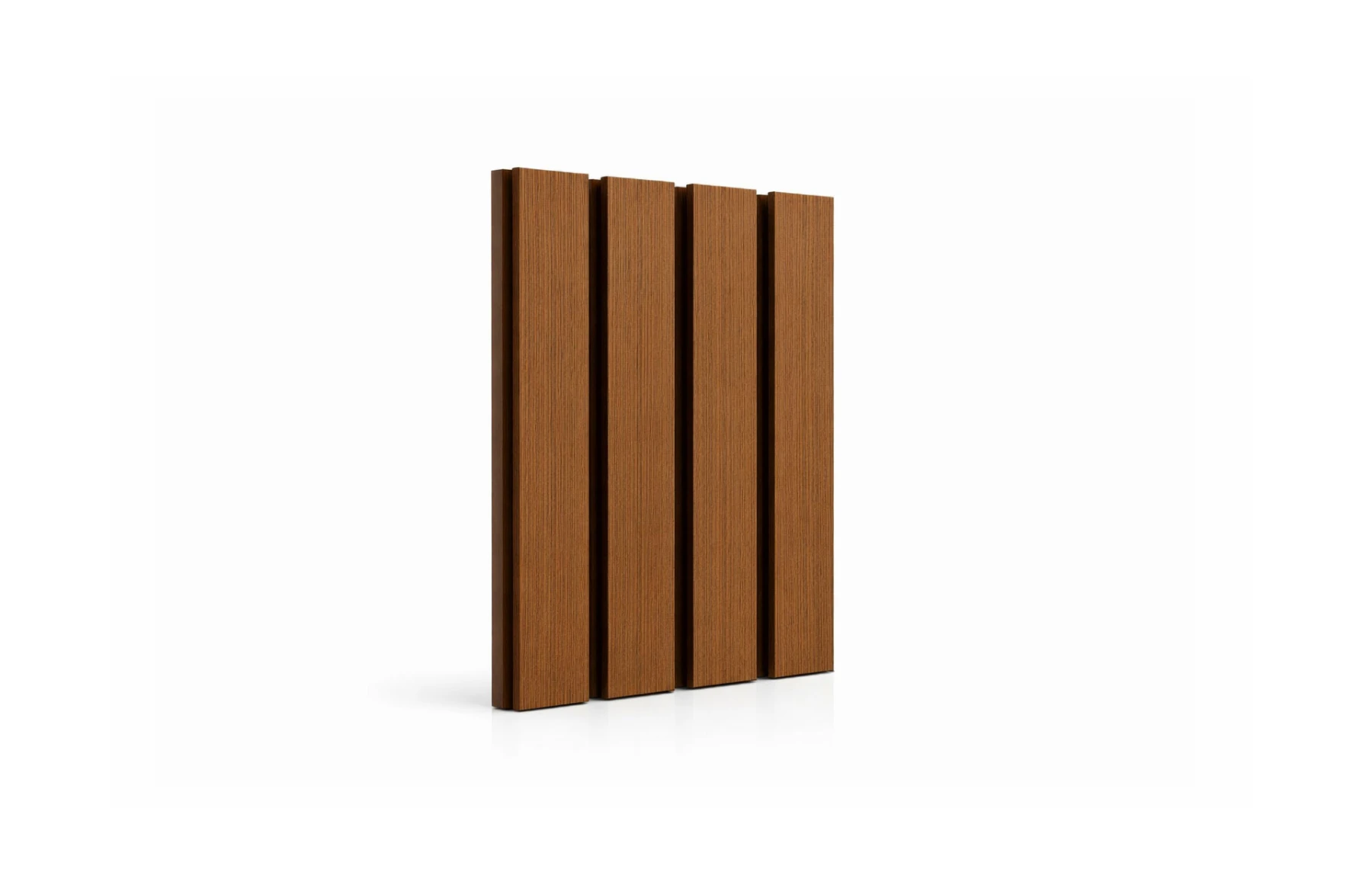 Riflaj WPC coextrudat canelat maro tec, Dimensiune: 219x26mm, Lungime: 3600mm