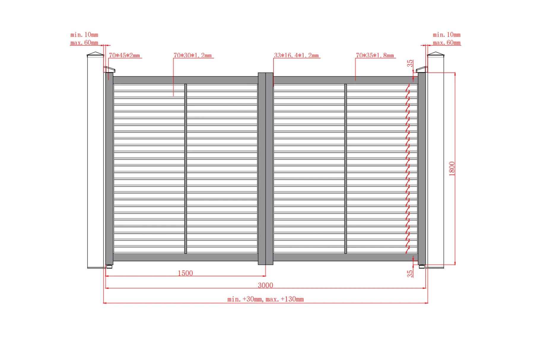 Set porti metalice din aluminiu, maro, model Jaluzea Suprem